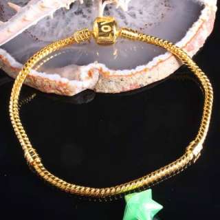 5X Gold Plated Snake Chain Charm Bracelet Love Clasp  
