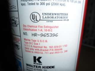 KIDDE 110 Dry Chemical Fire Extinguisher 1 A 10 BC I  