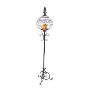 Melrose Metal Floor Candle Holder, 57 Inch Tall:  Home 