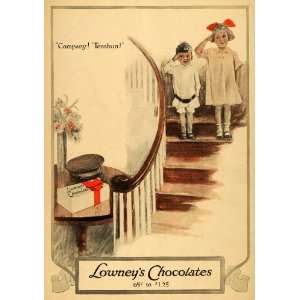  1917 Ad Lowneys Chocolates Box Candy Sweets Children 
