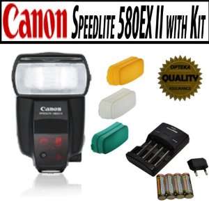  Canon Speedlite 580EX II with Opteka tri color hard flash 