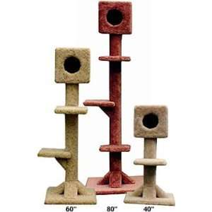    Single Cube Cat Tree  Color BROWN  Size 80 INCH