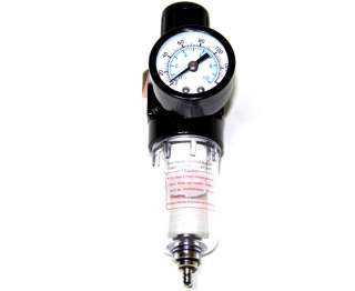 In line Air Compressor Water Filter With Regulator Water Trap 1/4 npt 