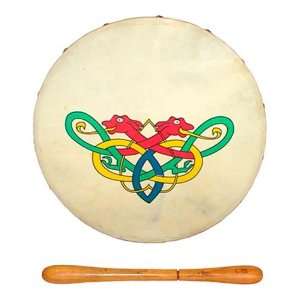  Medium Bodhran Celtic Drum with Celtic Knot Design 