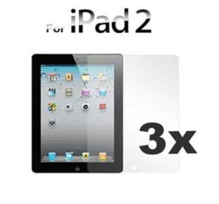 Clear LCD Protector Screen Guard Cover for iPad 2 2nd Gen   Qty 3 