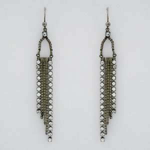  Crystal & Silver Chain Dangle Earrings: Sorrelli: Jewelry