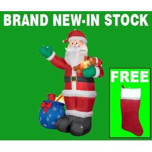   Teddy Bear Inflatable Outdoor Christmas Decoration With Free Stocking