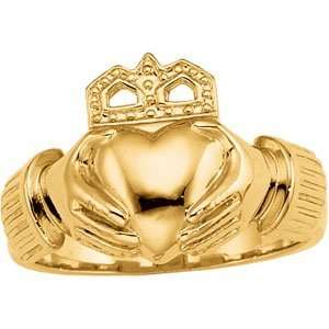  14K White Gold Claddagh Ring DivaDiamonds Jewelry
