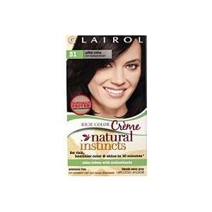 Clairol Natural Instincts Rich Color Creme Hair Color 31 Darkest Brown 