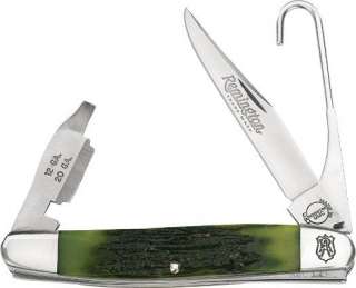 REMINGTON HERITAGE USA UPLAND KNIFE GREEN BONE HANDLE  
