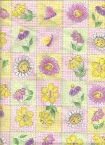 Daisy Kingdom Flower Party Patch Fabric 2/3 Yard  