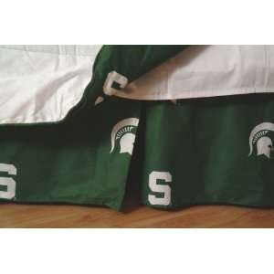  Michigan State Printed Dust Ruffle Queen