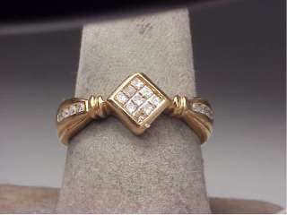 14K Rose Gold princess Diamond Ring  