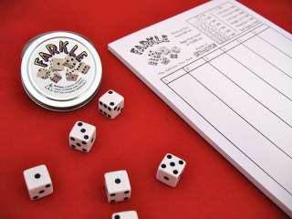 Farkle Dice Game Farkel Mini Tin & 50 Sheet Score Pad  