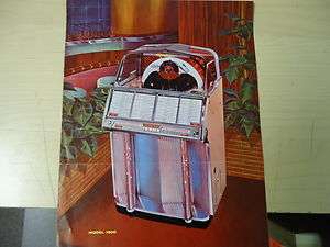 Uncommon Original Wurlitzer 1800 Jukebox Flyer for Distributors  