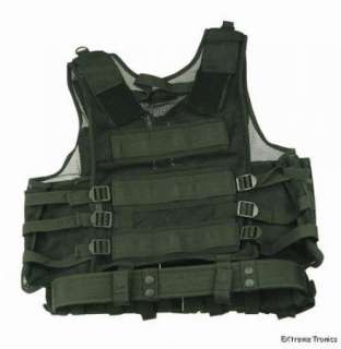 Airsoft BLACK Military Cross Draw Tactical Vest Holster  