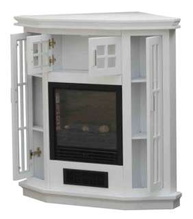 Riverstone French Electric Corner Fireplace Heater WHITE Fully 
