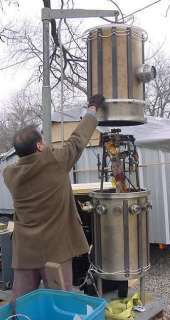   HIGH VACUUM CHAMBER / BELL JAR WITH ELECTRIC HOIST USED SURPLUS  
