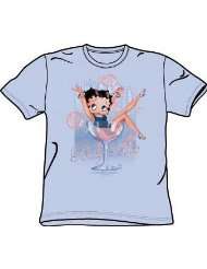 Betty Boop PINK CHAMPAGNE Powder Blue T shirt Tee Shirt