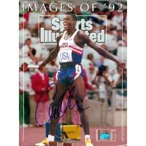  Carl Lewis Autographed/Hand Signed Sports Illustrated 
