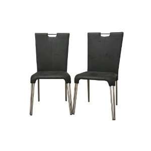  Colette Black Fabric Dining Chair Set
