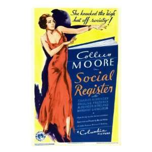  Social Register, Colleen Moore on Midget Window Card, 1934 