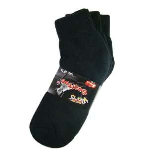  Sports Goal Toe 4 Pair Mens Black Short Ankle Socks (Sock 