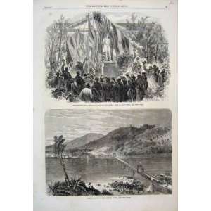 1865 Statue Governer George Grey Cape Town Bridge Natal 