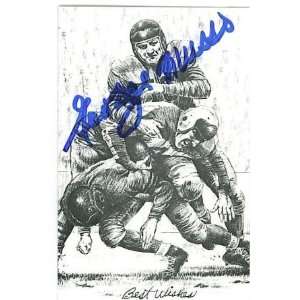  George Musso Signed Illustrated Index Card: Sports 