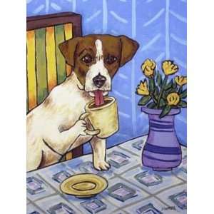  Jack Russell At Coffee Shop By Jay Schmetz Highest Quality 