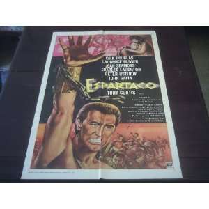 Original Spanish Re released Movie Poster Spartacus Espartaco Kirk 