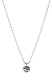 Lagos Sterling Silver Heart Long Strand Pendant Necklace  