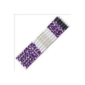  Purple Leopard Personalized Pencils