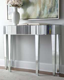 Top Refinements for Hardwood Mirrored Console
