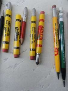   Vintage Collectible Advertising Mechanical Pencils Lead Erasers  