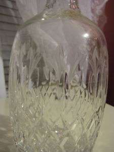 Rogaska Crystal Cordial Decanter & Stopper Queen Flower Etched  