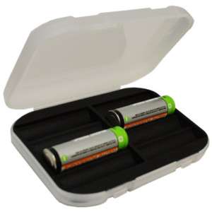 Battery Case Holder 8 Fits AA Batteries Black w Feet  
