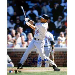 Roberto Alomar New York Mets   Swinging in Away Jersey   8x10 