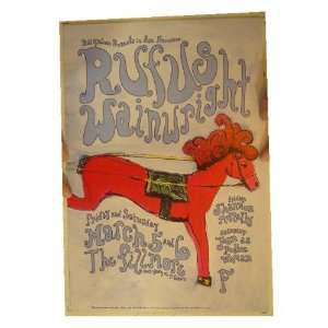Rufus Wainwright Fillmore Poster Wainright