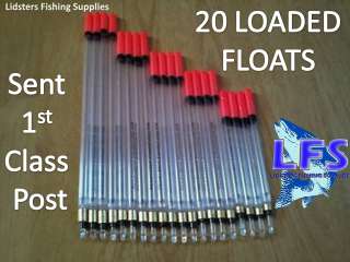 20 New Assorted Loaded Fishing Waggler Floats Wholesale  