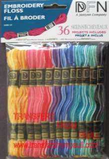DFN Embroidery Floss   36 Skeins of Variegated Colors  