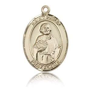    14kt Yellow Gold 3/4in St Philip the Apostle Medal Jewelry