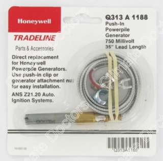 honeywell model q313a1188 750mv replacement thermopile generator 