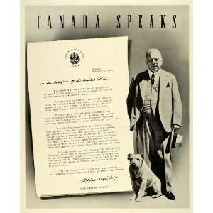  1941 Ad Prime Minister Canada William Lyon Mackenzie King 