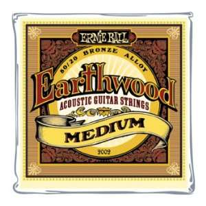  Earthwood 80/20 Bronze Medium Acoustic Guitar Strings Musical