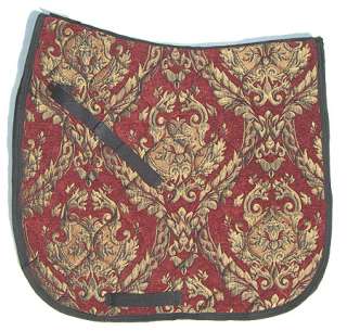 RED GOLD CLASSY BAROQUE DRESSAGE SADDLE PAD   FRIESIAN LUSITANO 
