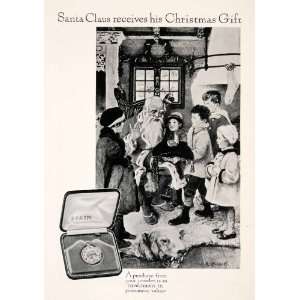  1926 Ad Santa Claus Christmas Gift Elgin Watch Jeweler 