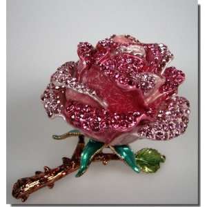  Rose Flower Jewelry Trinket Box J1E7A