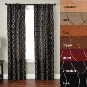    96 Long Logan Spiral Embroidered Curtain Panel