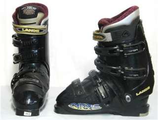 Lange Max 6 Ladies Snow Ski Boots Black 25.5 Pre Owned  